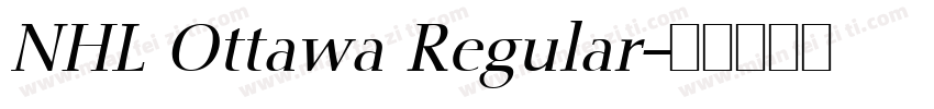 NHL Ottawa Regular字体转换